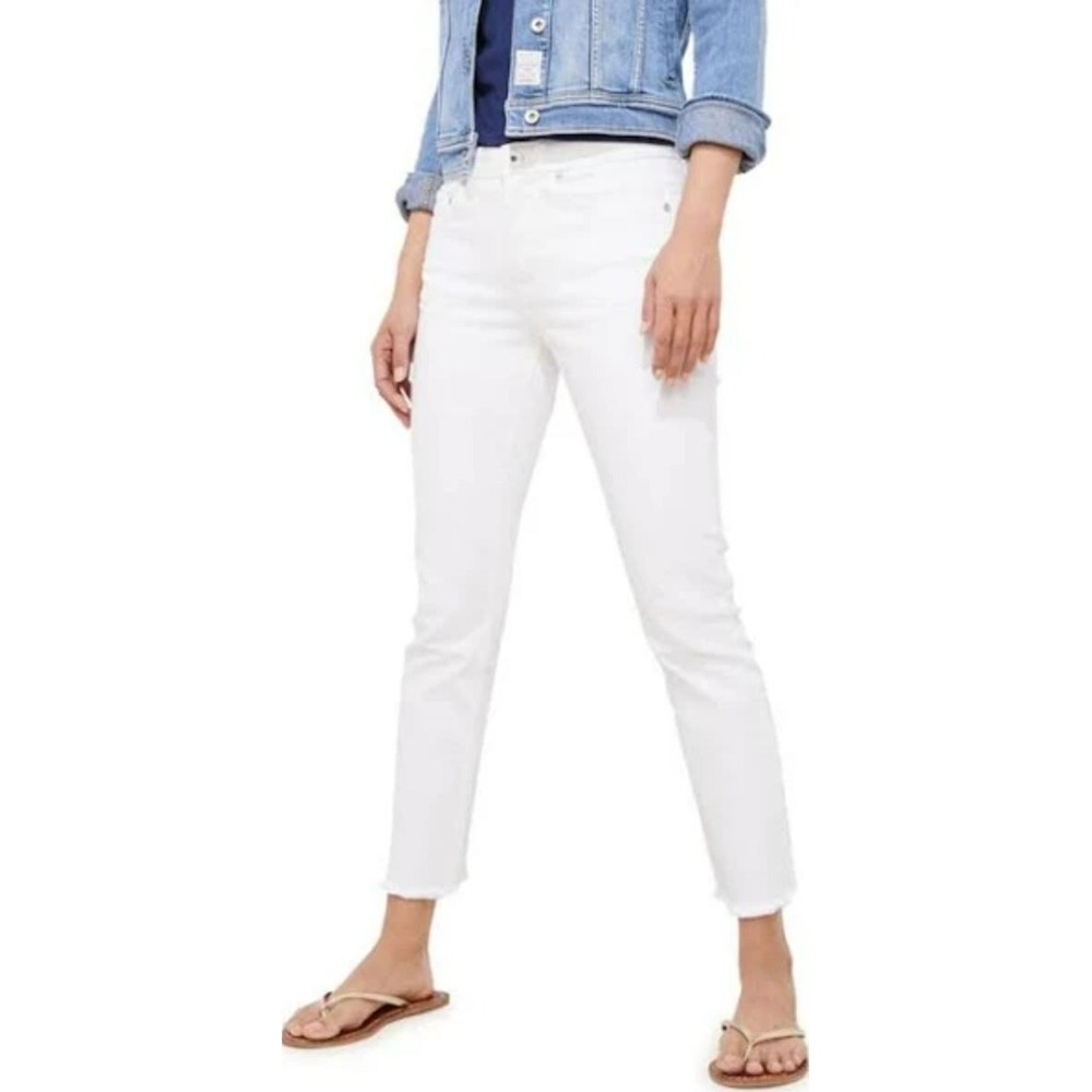 Vineyard Vines Womens Jeans 25 White Slim Cropped 2P001336 Cotton Lycra NWT